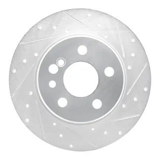 R1 Concepts EDZ-63022R Brake Rotor Drilled and Slotted Silver